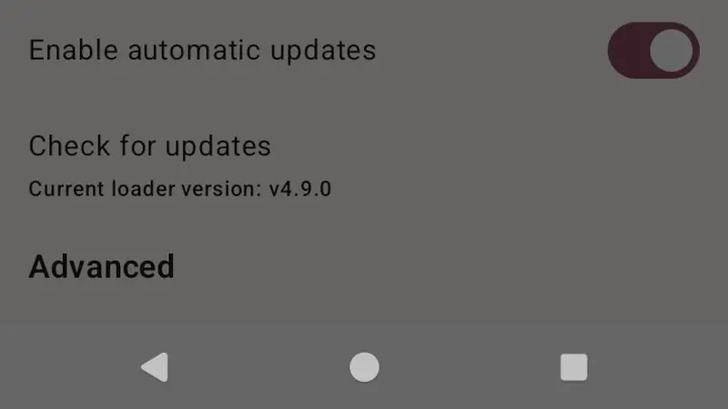 Geode launcher settings with gameplay and update options
